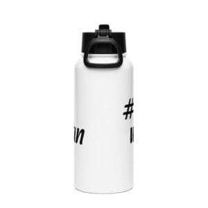 #teamwhooleygan Stainless steel water bottle with a straw lid
