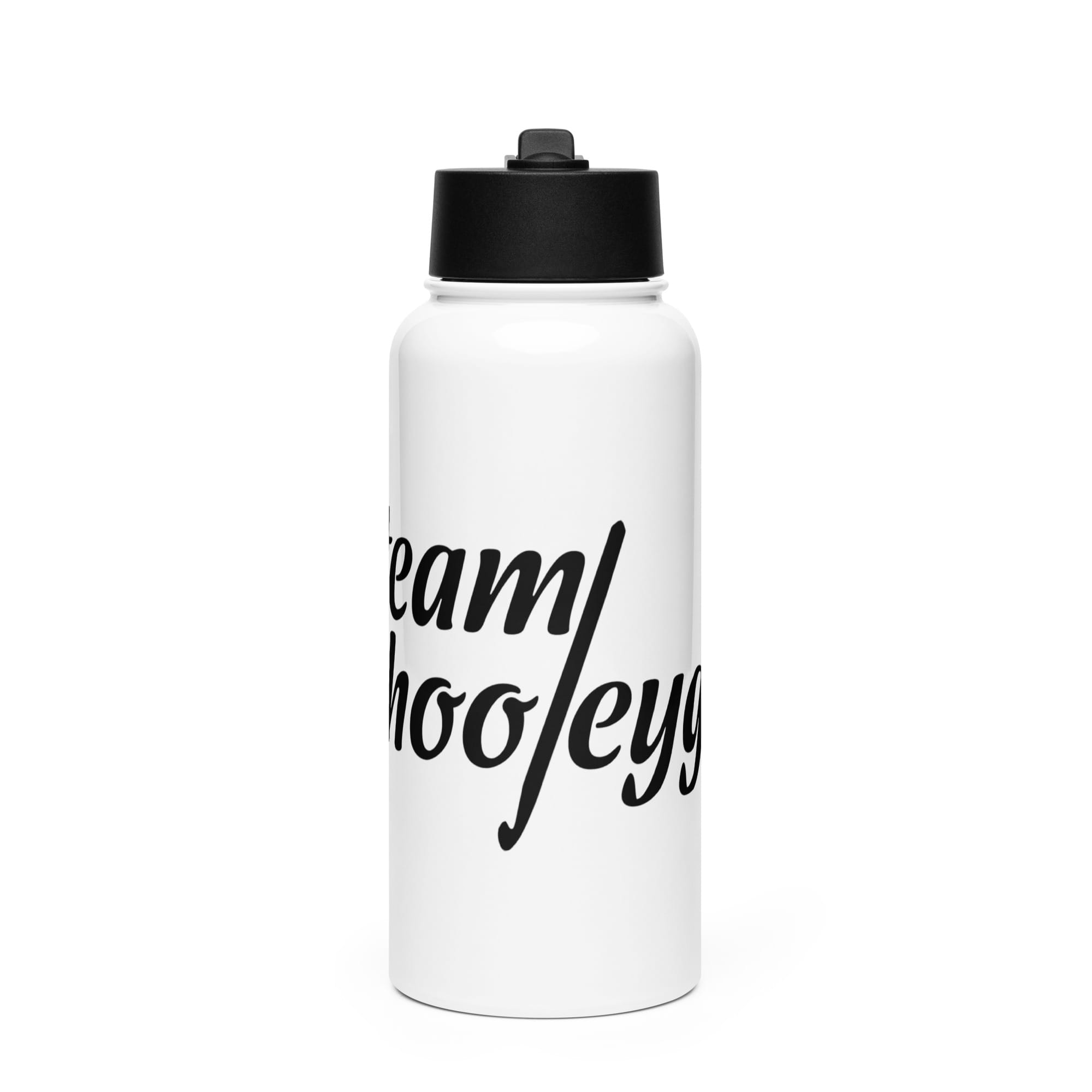 #teamwhooleygan Stainless steel water bottle with a straw lid - Image 2