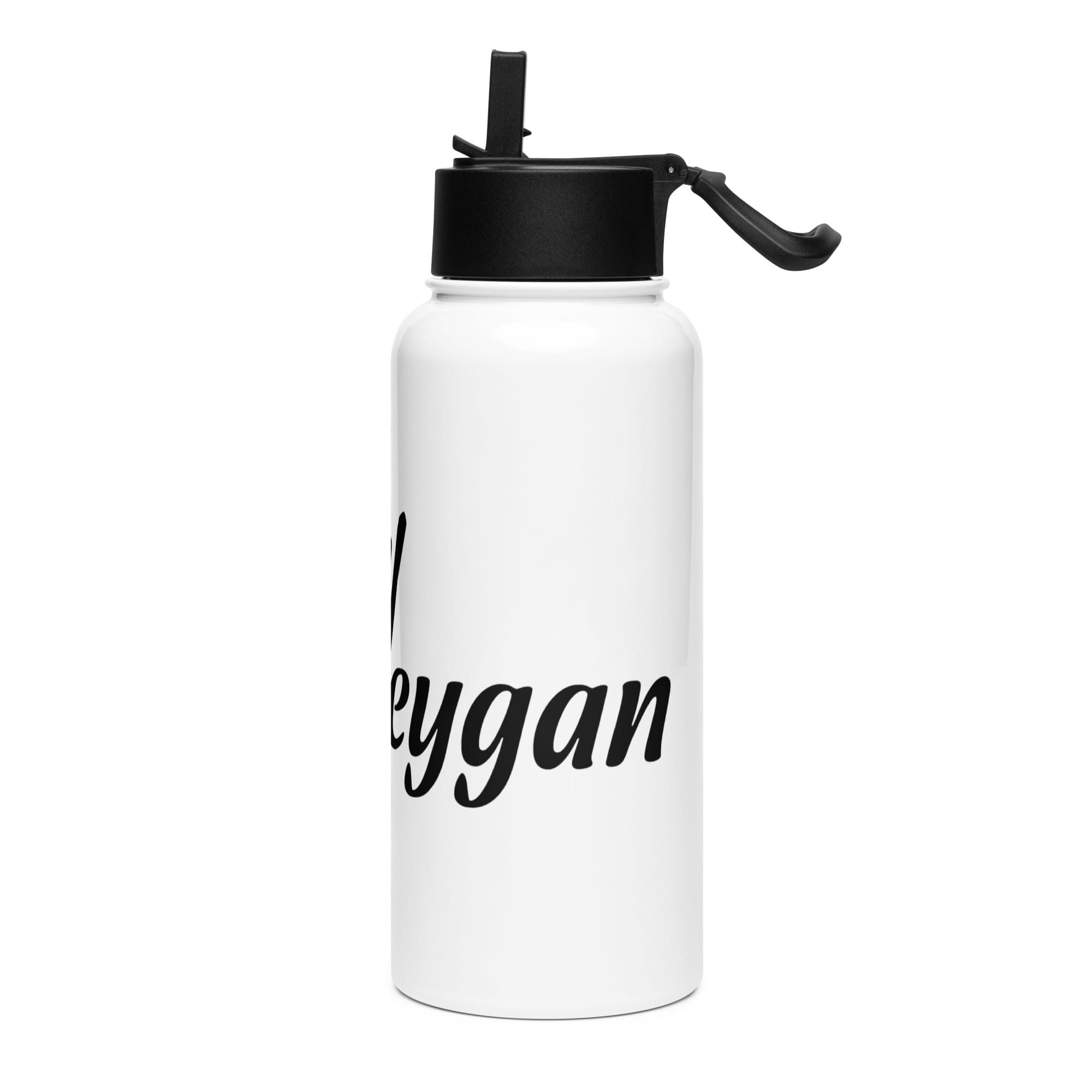 #teamwhooleygan Stainless steel water bottle with a straw lid - Image 3